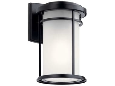 Kichler Toman 1 - Light 10'' High Glass Outdoor Wall Light KIC49686BK