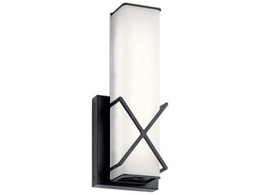 Kichler Trinsic 12" Tall 1-Light Matte Black Glass LED Wall Sconce KIC45656MBKLED