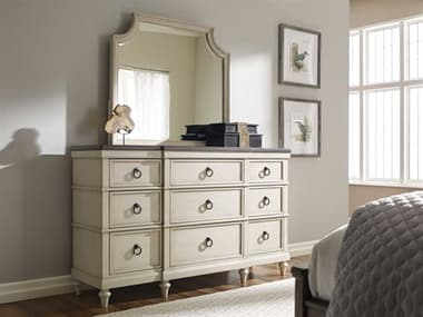 Legacy Classic Furniture Brookhaven Nine-Drawer Triple Dresser with Wall Mirror Set LCN64001200SET