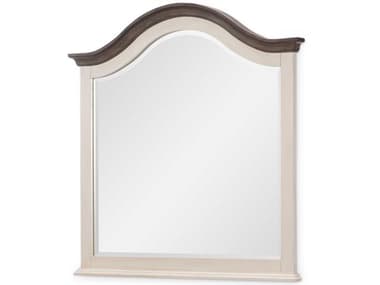 Legacy Classic Brookhaven Youth Vintage Linen/Rustic Dark Elm 36''W x 38''H Arched Dresser Mirror LC89400100