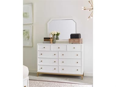 Legacy Classic Furniture Chelsea By Rachael Ray Nine-Drawer Double Dresser with Wall Mirror Set LC97811500SET