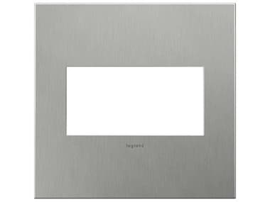 Legrand Cast Metals Brushed Stainless Two-Gang Wall Plate LGRAWC2GBS4