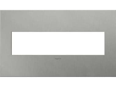 Legrand Cast Metals Brushed Stainless Four-Gang Wall Plate LGRAWC4GBS4