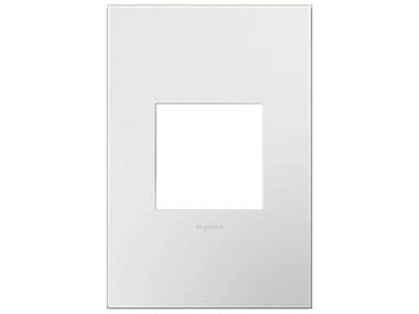 Legrand Plastics Gloss White-on-White One-Gang Wall Plate LGRAWP1G2WHW10