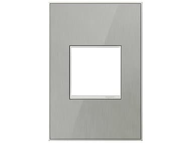 Legrand Real Materials Brushed Stainless One-Gang Wall Plate LGRAWM1G2MS4