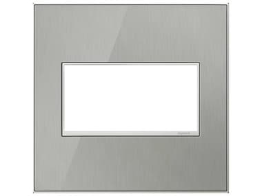 Legrand Real Materials Brushed Stainless Two-Gang Wall Plate LGRAWM2GMS4