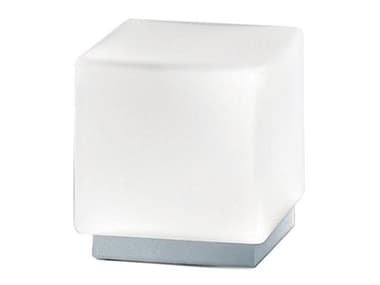 Leucos Cubi Glass Satin White Grey Table Lamp LEUCUBIT16