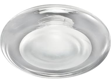 Leucos Keyra 11" Transparent White Clear Glass LED Round Flush Mount LEUKEYRAPPL30