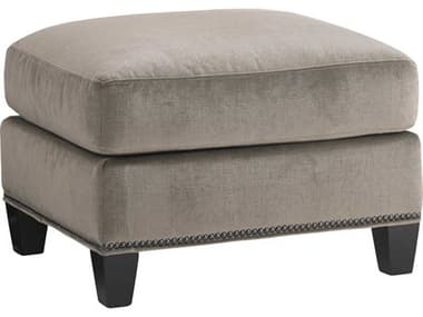 Lexington Carrera 24" Greystone Fabric Upholstered Ottoman LX0177284440