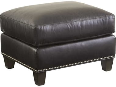 Lexington Carrera 24" Misty Gray Brown Leather Upholstered Ottoman LX01772844LL40