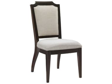Lexington Kensington Place Mahogany Wood Brown Fabric Upholstered Side Dining Chair LX708882
