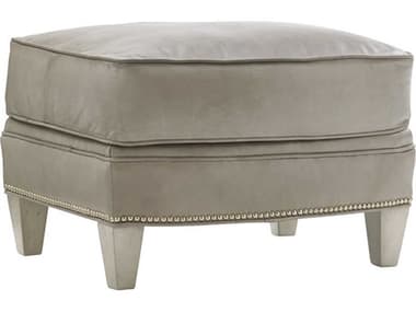 Lexington Oyster Bay Millstone Gray Leather Ottoman LX01793544LL40