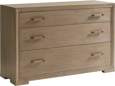 Lexington Shadow Play 54" Wide 3-Drawers Aged Silver Brown Accent Chest LX010725973