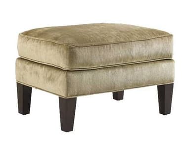 Lexington Upholstery 28" Walnut Fabric Upholstered Ottoman LX728644