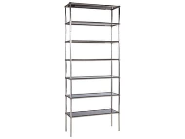 Lillian August Casegoods Smoke Grey / Polished Stainless Steel Etagere lnaLA2135301