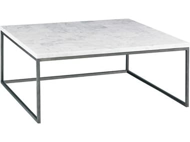 Lillian August Modern Living White Stone / Grey 42'' Wide Square Coffee Table LNALW10414
