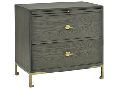 Lillian August Modern Living 30" Wide 2-Drawers Gold Nightstand LNALW11572