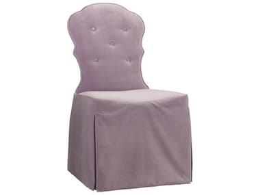 Lillian August Upholstery Walnut Wood Purple Fabric Upholstered Side Dining Chair lnaLA3109AC