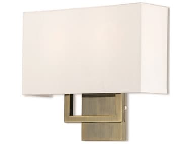 Livex Lighting Pierson 11" Tall 2-Light Antique Brass Wall Sconce LV5099001