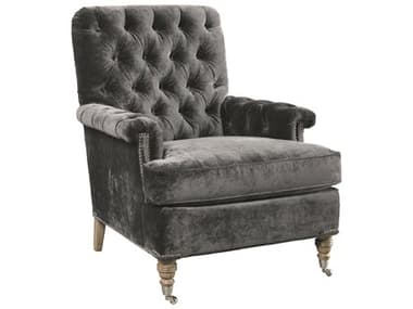 Lillian August Upholstery Rolling 32" Fabric Tufted Accent Chair LNALA4115C
