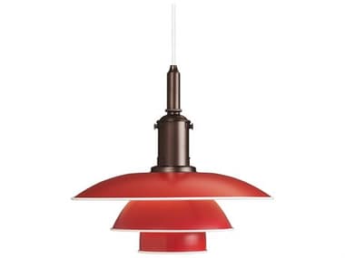 Louis Poulsen PH-3/3 12" 1-Light Red LED Tiered Mini Pendant LOU5741913561