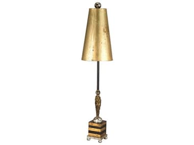 Lucas McKearn Noma Luxe Black Gold And Silver Leaf Buffet Lamp LCKTA1008
