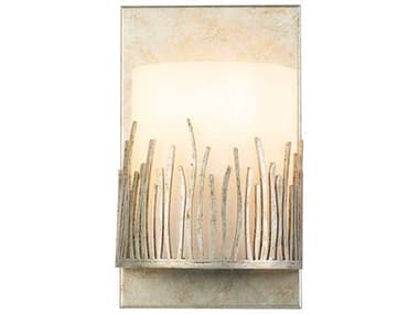 Lucas McKearn Sawgrass 10" Tall 1-Light Silver Glass Wall Sconce LCKBB90610S1