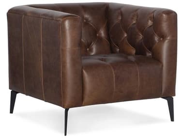 Luxe Designs 34" Brown Leather Accent Chair LXD7389989