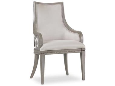 Luxe Designs Hardwood Gray Upholstered Arm Dining Chair LXD57047464600LTBR