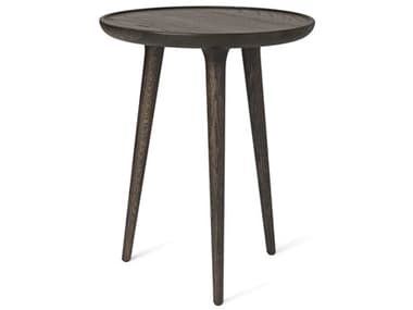 Mater 17" Round Wood Sirka Grey End Table MTR01402