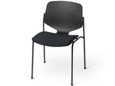 Mater Nova Black Fabric Upholstered Side Dining Chair MTR09011