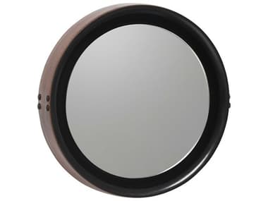 Mater Sophie Black / Brown 17'' Wide Round Wall Mirror MTR02801