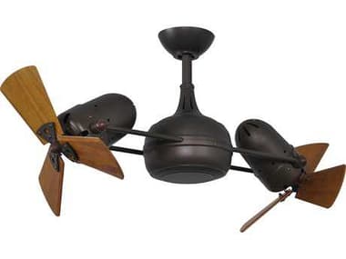 Matthews Fan Company Dagny Textured Bronze &amp; Mahogany Tone 38'' Wide Indoor Ceiling Fan MFCDGTBWD