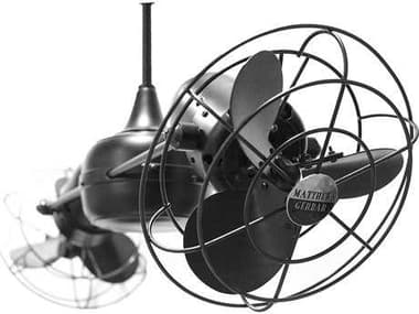 Matthews Duplo-Dinamico Metal Blade &amp; Black 39'' Wide Indoor Ceiling Fan MFCDDBKMTL