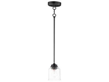 Maxim Lighting Acadia 4" 1-Light Black Glass Bell Mini Pendant MX91260CDBK