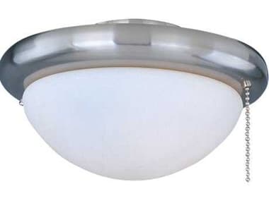 Maxim Lighting Basic-Max & White Glass Ceiling Fan Light Kit with Wattage Limiter MXFKT206SN