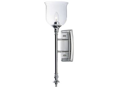 Maxim Lighting Centennial 22" Tall 1-Light Polished Nickel Glass Wall Sconce MX20479CLPN