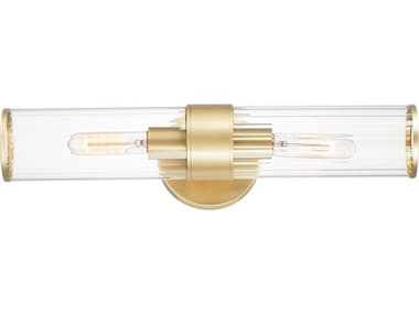 Maxim Lighting Crosby 19" Tall 2-Light Satin Brass Glass Wall Sconce MX11472CRSBR