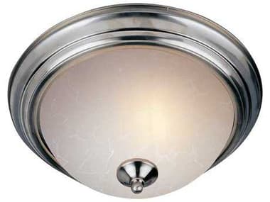 Maxim Lighting Essentials 15" 3-Light Satin Nickel Glass Bell Flush Mount MX5842ICSN