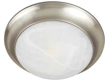 Maxim Lighting Essentials 12" 1-Light Satin Nickel Glass Bowl Flush Mount MX5850MRSN