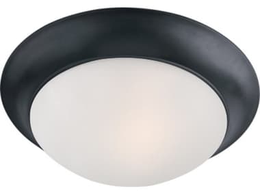 Maxim Lighting Essentials - 585x 16" 3-Light Black Glass Bowl Flush Mount MX5852FTBK