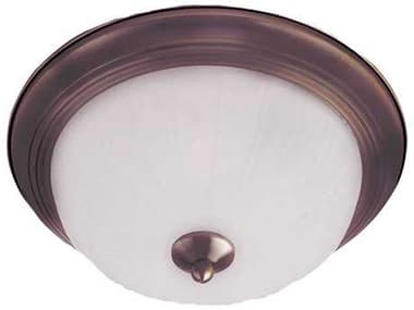 Maxim Lighting Essentials 11" 1-Light Oil Rubbed Bronze Glass Bell Bowl Flush Mount MX5830FTOI