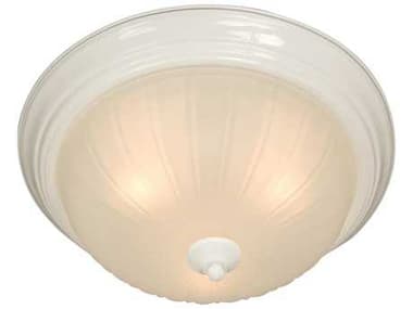 Maxim Lighting Essentials 15" 3-Light White Glass Bowl Flush Mount MX5832FTWT