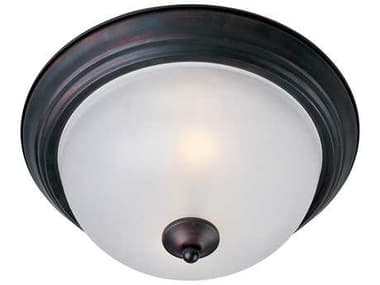 Maxim Lighting Essentials 11" 1-Light Oil Rubbed Bronze Glass Bowl Flush Mount MX5840FTOI