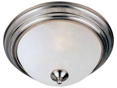 Maxim Lighting Essentials 11" 1-Light Satin Nickel Glass Bowl Flush Mount MX5840FTSN