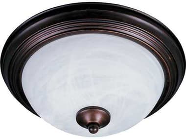 Maxim Lighting Essentials 11" 1-Light Oil Rubbed Bronze Glass Bowl Flush Mount MX5840MROI