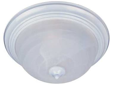 Maxim Lighting Essentials 11" 1-Light White Glass Bell Flush Mount MX5840MRWT