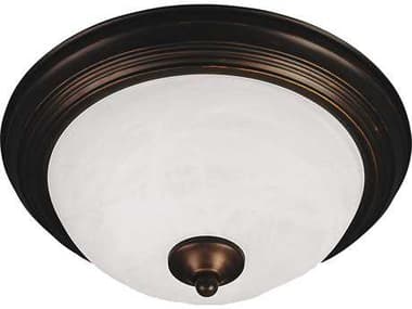 Maxim Lighting Essentials 15" 3-Light Oil Rubbed Bronze Glass Bell Flush Mount MX5842MROI