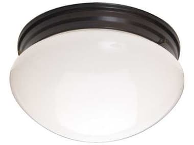 Maxim Lighting Essentials 9" 2-Light Oil Rubbed Bronze Glass Bowl Flush Mount MX5881WTOI