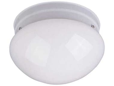 Maxim Lighting Essentials 9" 2-Light White Glass Bowl Flush Mount MX5881WTWT